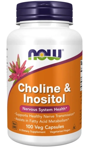 Choline & Inositol - chlina + inozytol - 100 kaps / Now Foods