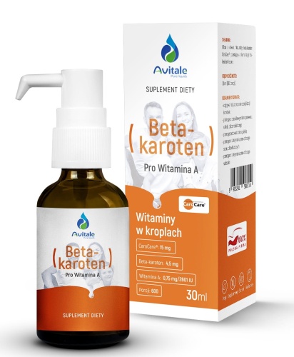 Avitale Naturalny BetaKaroten CaroCare® 4,5 mg (Prowitamina A) - 30 ml / Aliness Medicaline