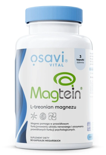 L-Treonian Magnezu Magtein® -przekracza barierę krew-mózg - 90 kaps / Osavi