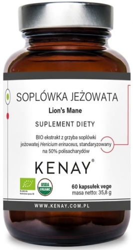 Soplówka Jeżowata BIO (Lion's Mane) 60 kaps. / KenayAG