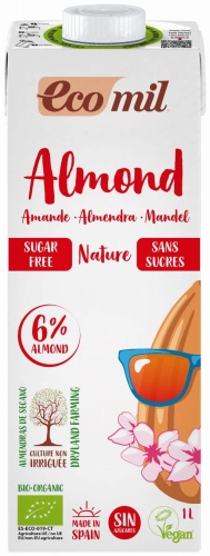 Napój migdałowy 6% BIO bez dodatku cukru 1L / ECOMIL