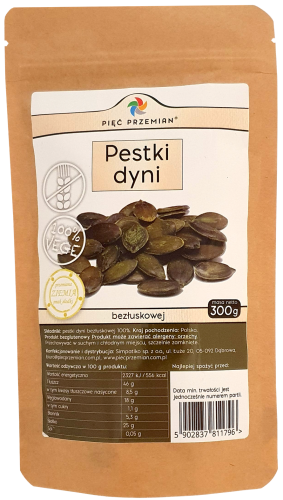 Pestki dyni bezłuskowej 300 g / Pięć Przemian 