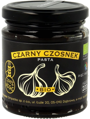 Czarny czosnek BIO pasta 200 g / Pięć Przemian 