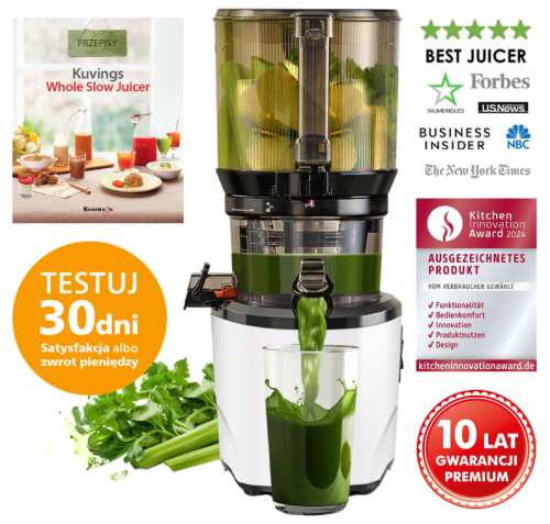 SUPER CENA! Wyciskarka wolnoobrotowa Kuvings AUTO 10S - Kolor Biały 