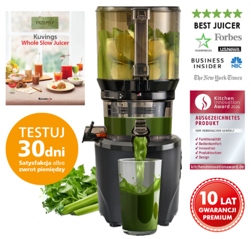 SUPER CENA! Wyciskarka wolnoobrotowa Kuvings AUTO 10S - Kolor Czarny 