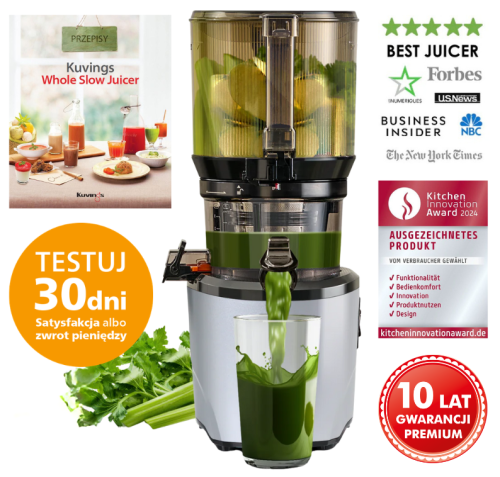 SUPER CENA! Wyciskarka wolnoobrotowa Kuvings AUTO 10S - Kolor Srebrny