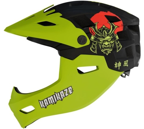 Kask szczękowy Kamikaze RONIN Helmet Green na hulajnogę (rozmiar L) 