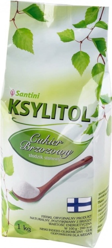 Ksylitol - cukier brzozowy fiński Danisco 1kg torebka / Santini