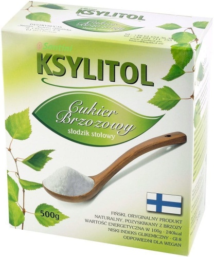 Ksylitol - cukier brzozowy fiński Danisco 500g kartonik / Santini