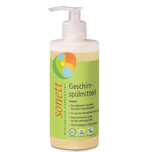 Płyn do mycia naczyń CYTRYNOWY 300ml z dozownikiem / Sonett